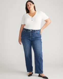Universal Standard Mimi High Rise Split Hem Jeans 30 Inch
