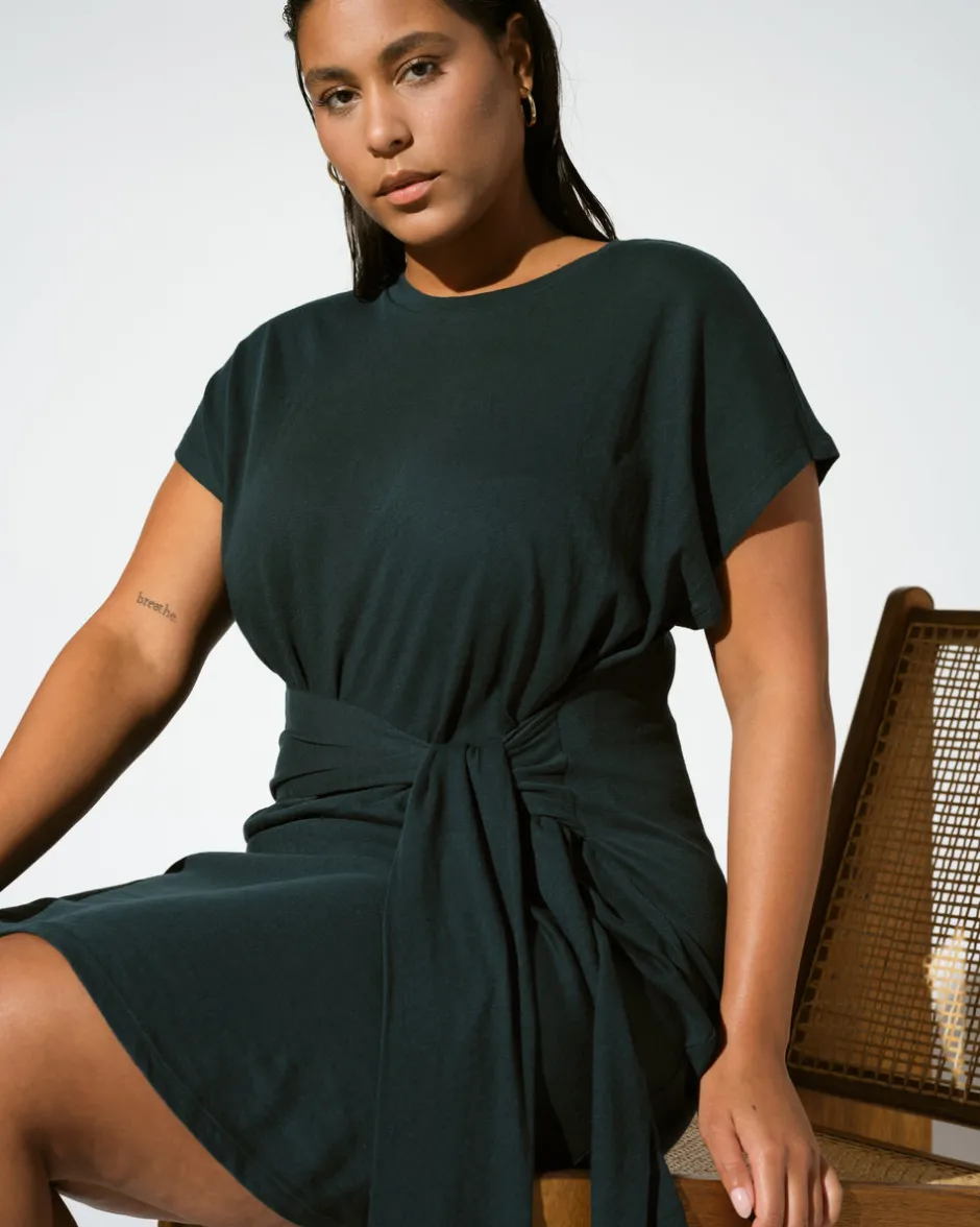 Universal Standard Misa Linen Jersey Tie Dress