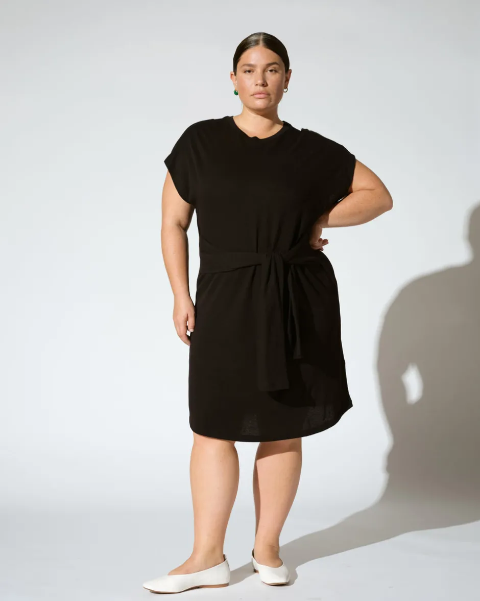 Universal Standard Misa Linen Jersey Tie Dress