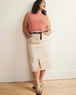 Universal Standard Noyack Breton Stripe Boatneck Tank