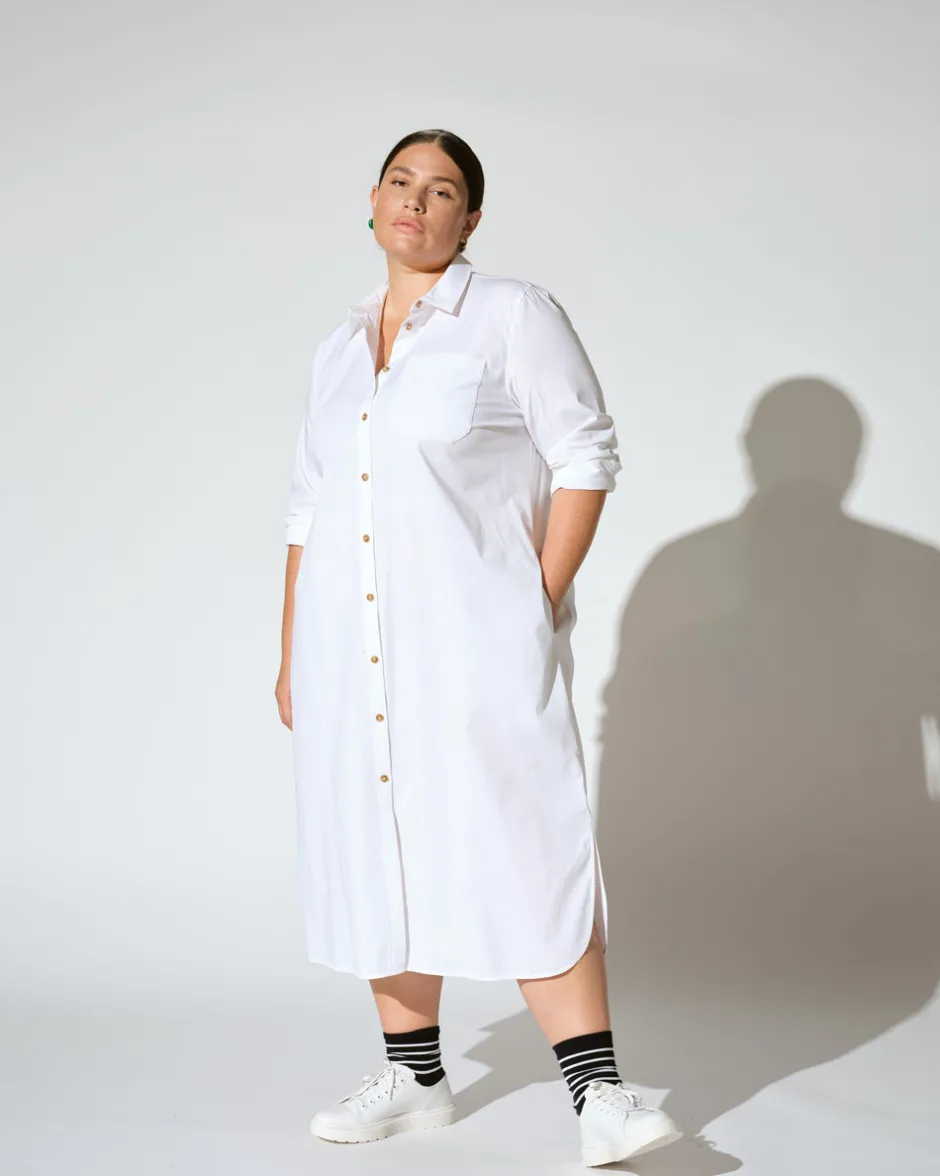 Universal Standard Odeon Stretch Poplin Shirtdress