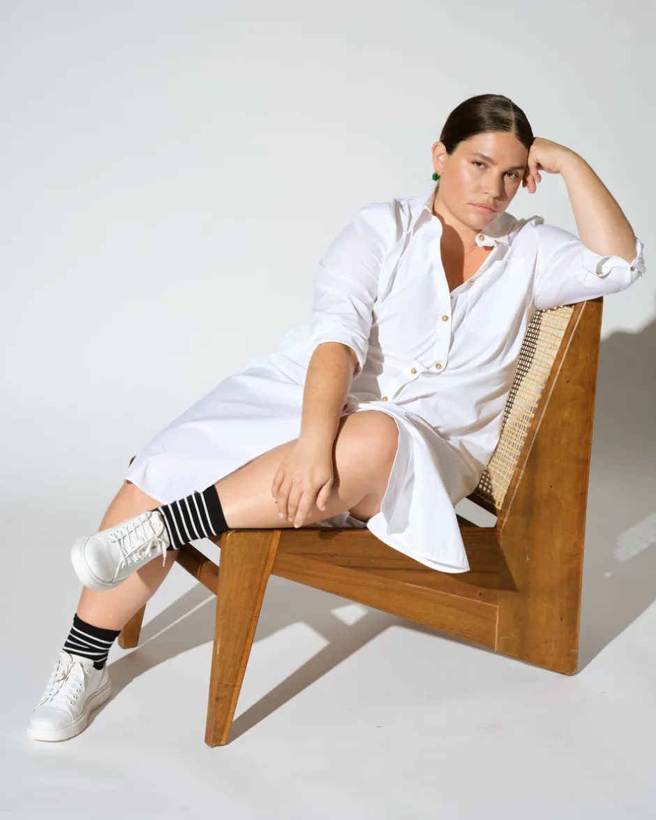 Universal Standard Odeon Stretch Poplin Shirtdress