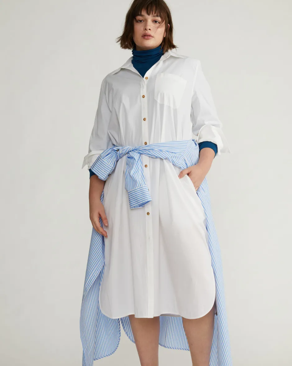 Universal Standard Odeon Stretch Poplin Shirtdress