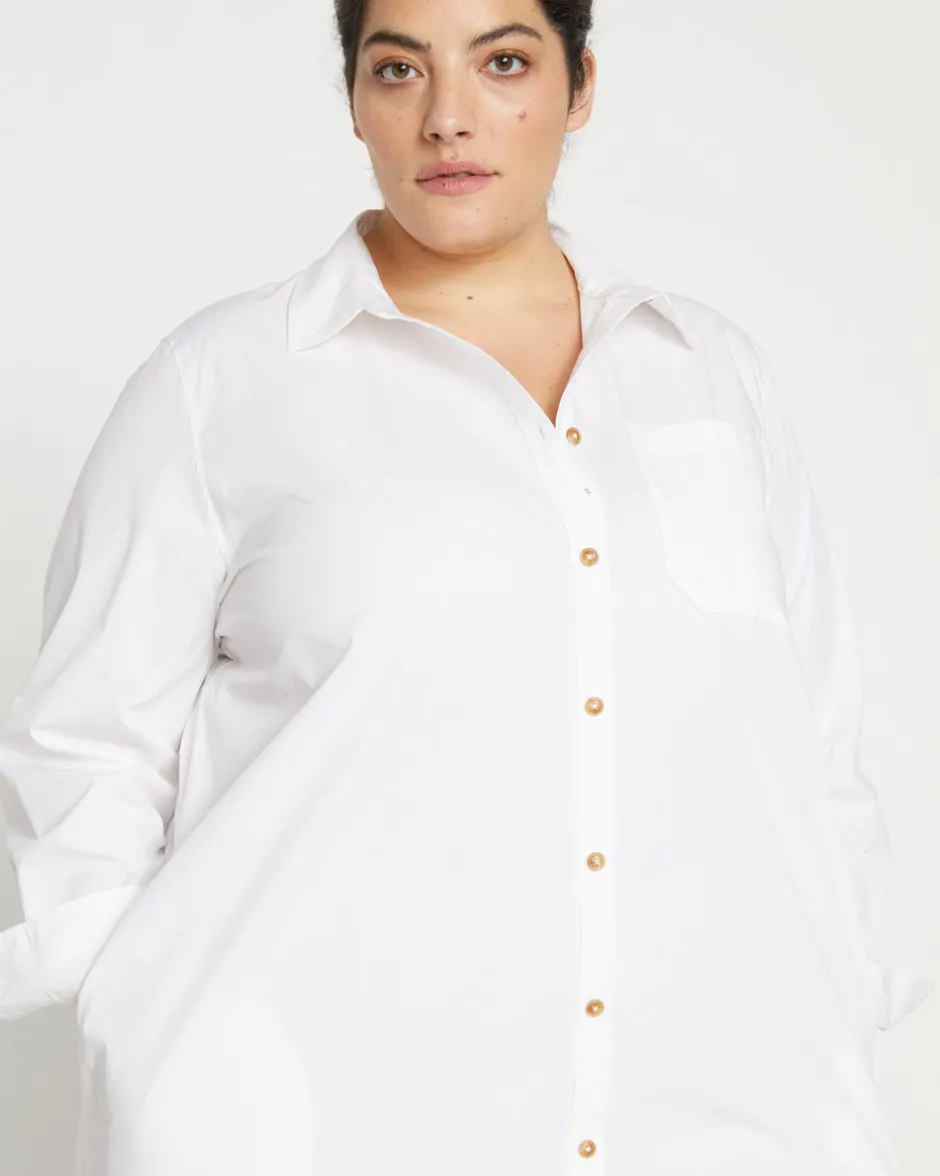 Universal Standard Odeon Stretch Poplin Shirtdress