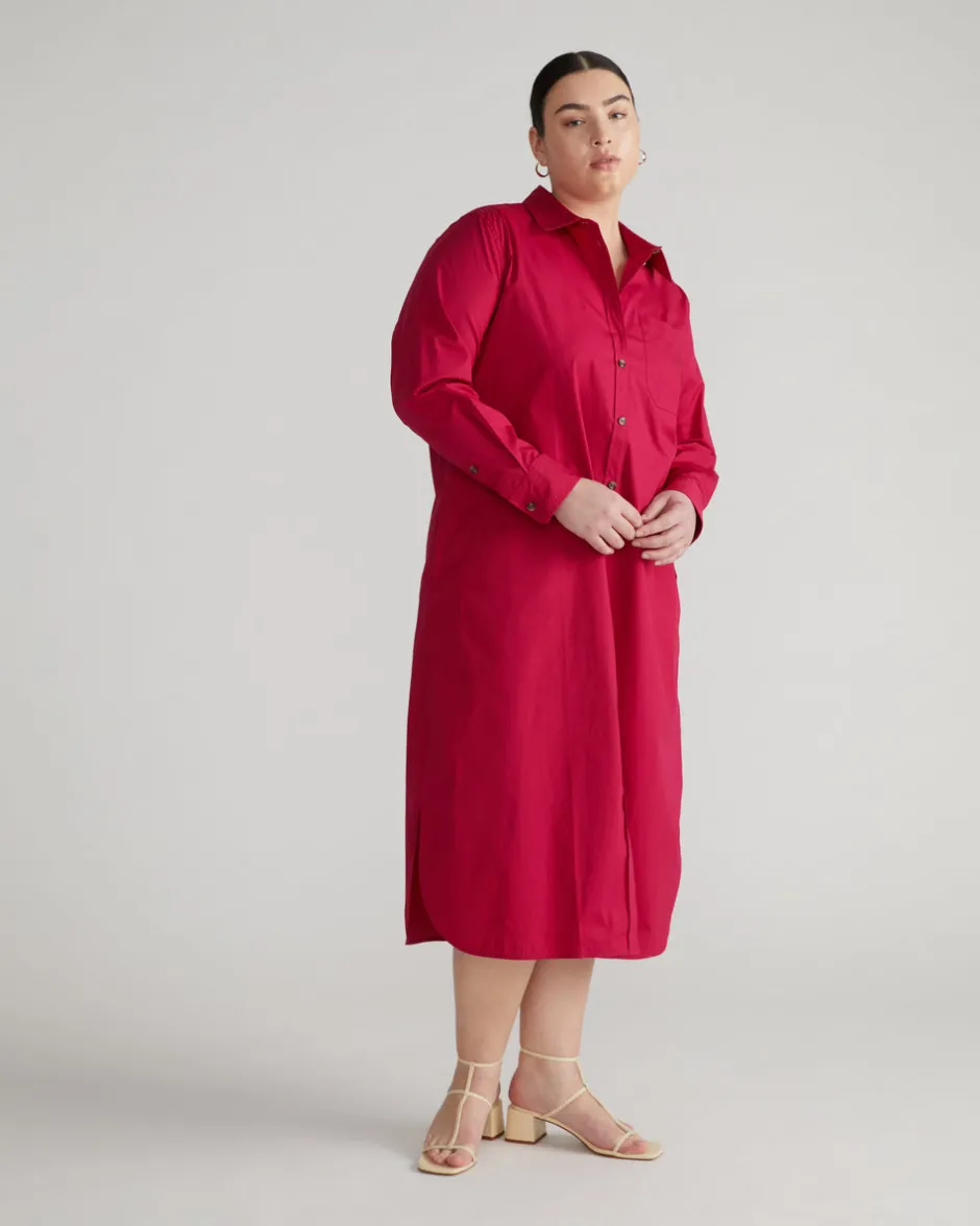Universal Standard Odeon Stretch Poplin Shirtdress
