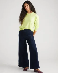 Universal Standard Olivia Pintuck Wide Leg Jeans