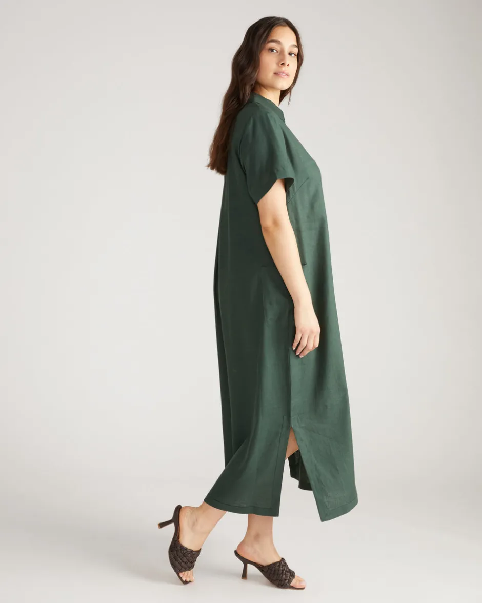 Universal Standard Padma Polo Neck Linen Dress
