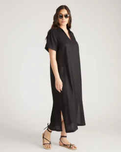 Universal Standard Padma Polo Neck Linen Dress