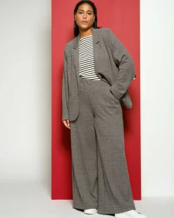 Universal Standard Pam Pintuck Wide Leg Ponte Pants