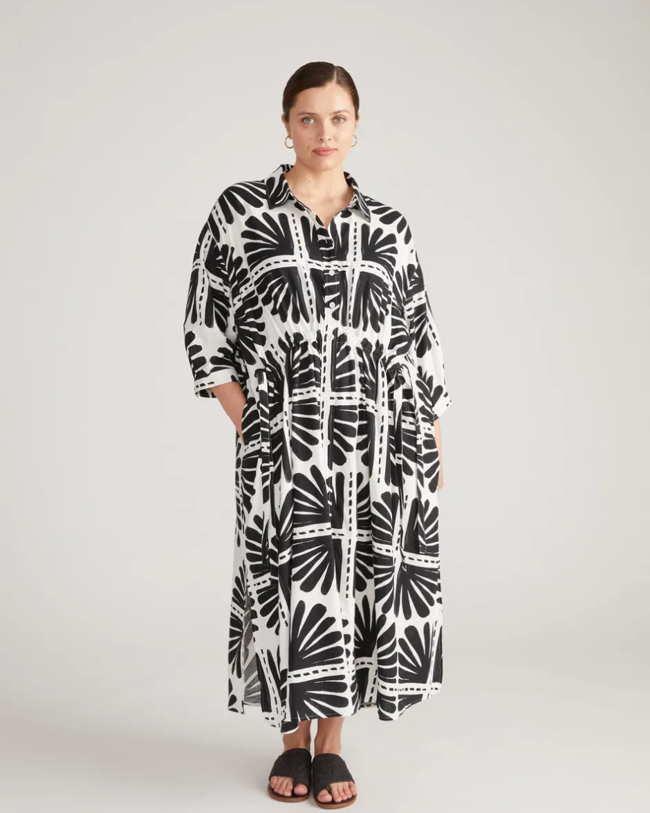 Universal Standard Paros Drawstring Linen Shirtdress