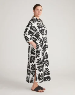 Universal Standard Paros Drawstring Linen Shirtdress