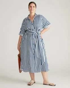 Universal Standard Plaza Linen Shirtdress