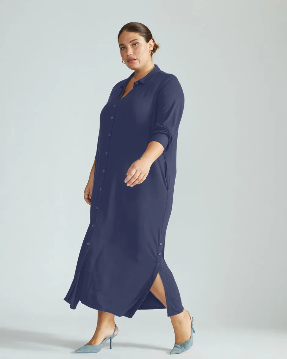 Universal Standard Sally Liquid Jersey Shirt Dress