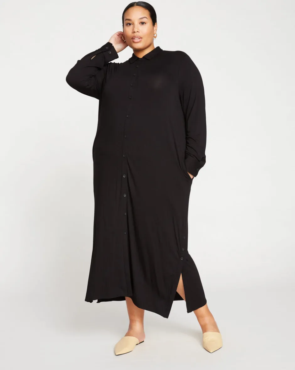 Universal Standard Sally Liquid Jersey Shirt Dress