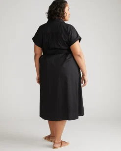 Universal Standard Sandy Stretch Poplin Shirtdress