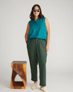 Universal Standard Sayville Linen Drawstring Pant