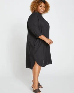 Universal Standard Seaside Linen Shirtdress