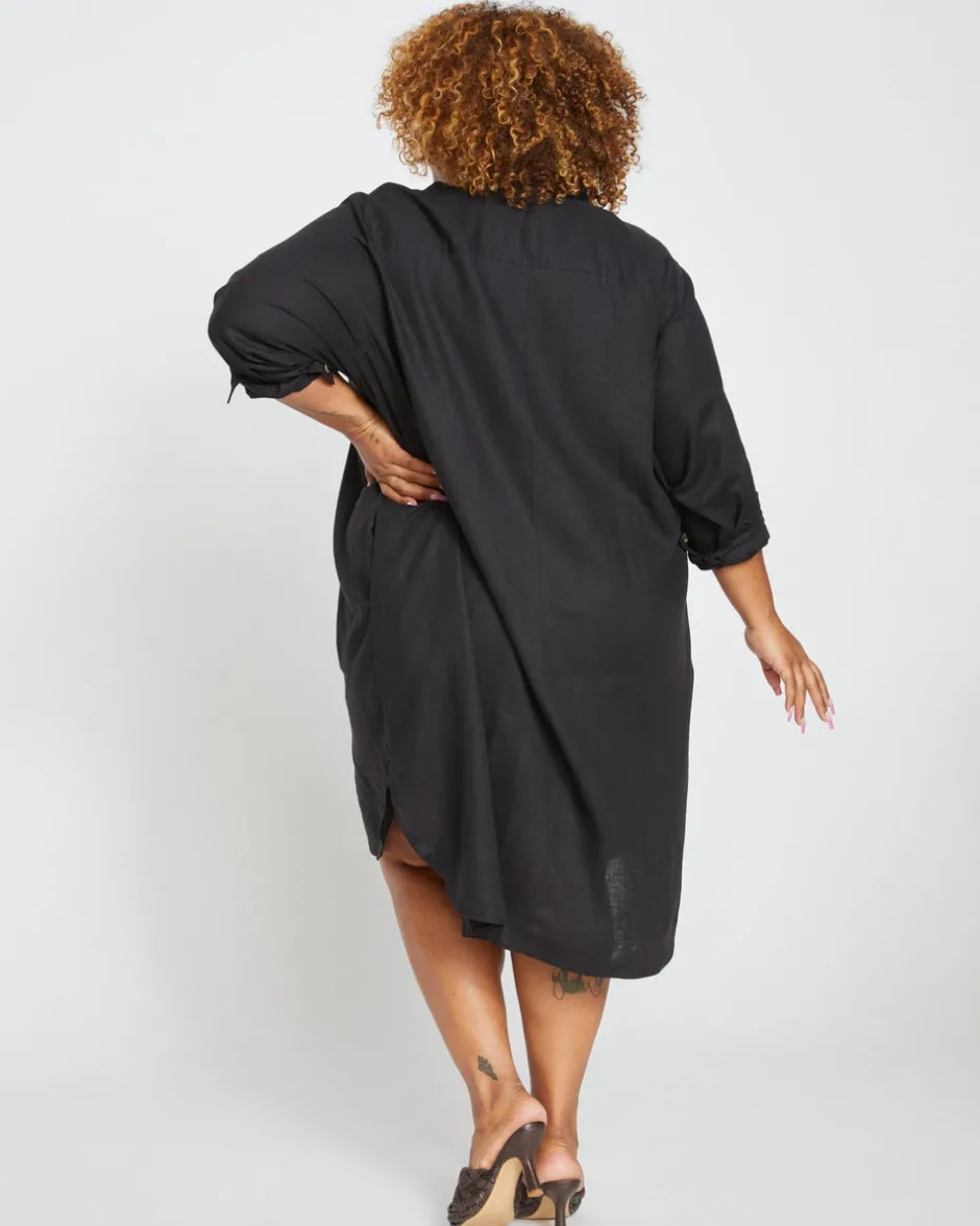 Universal Standard Seaside Linen Shirtdress