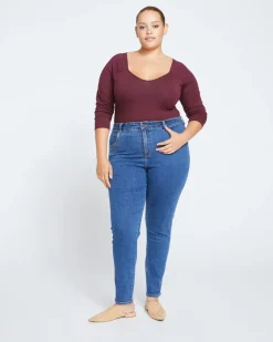 Universal Standard Seine High Rise Skinny Jeans 30 Inch