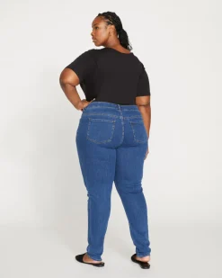 Universal Standard Seine Mid Rise Skinny Jeans 32 Inch