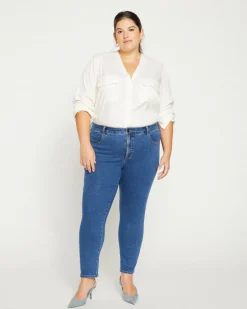 Universal Standard Seine Mid Rise Skinny Jeans 27 Inch