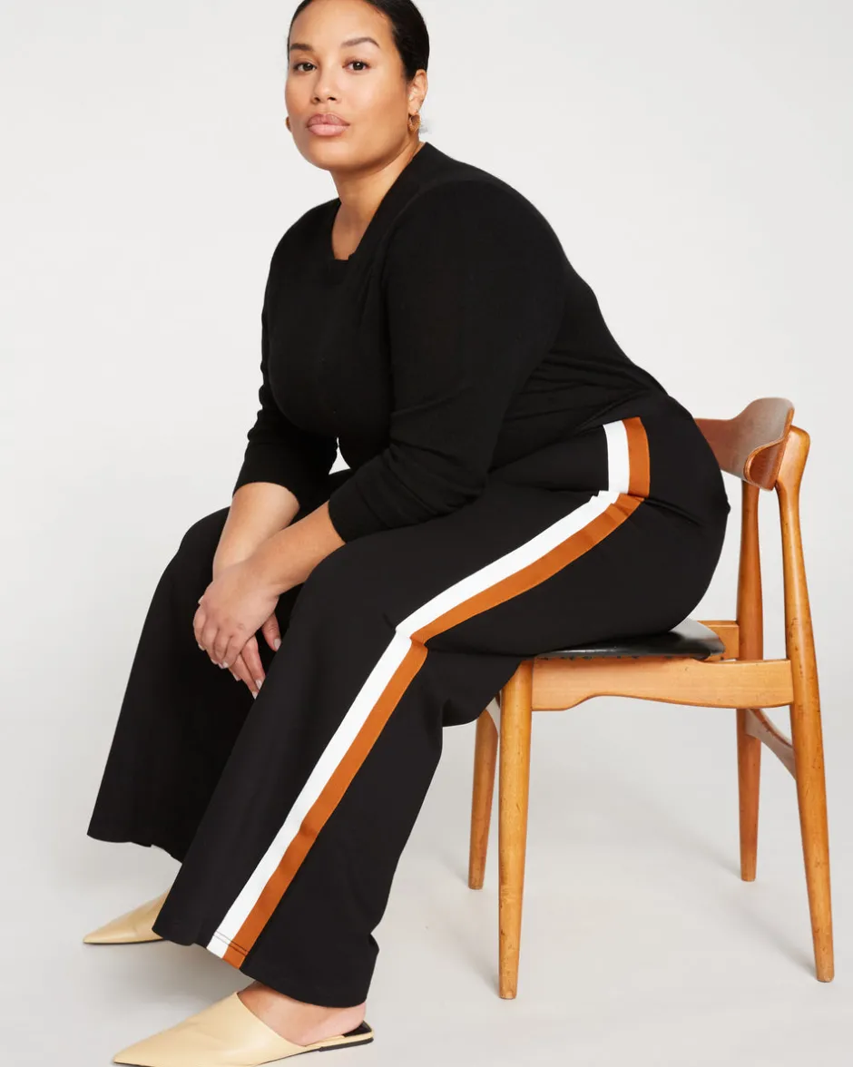 Universal Standard Stephanie Wide Leg Stripe Ponte Pants 30 Inch