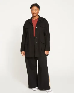 Universal Standard Stephanie Wide Leg Stripe Ponte Pants 30 Inch
