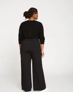 Universal Standard Stephanie Wide Leg Stripe Ponte Pants 30 Inch