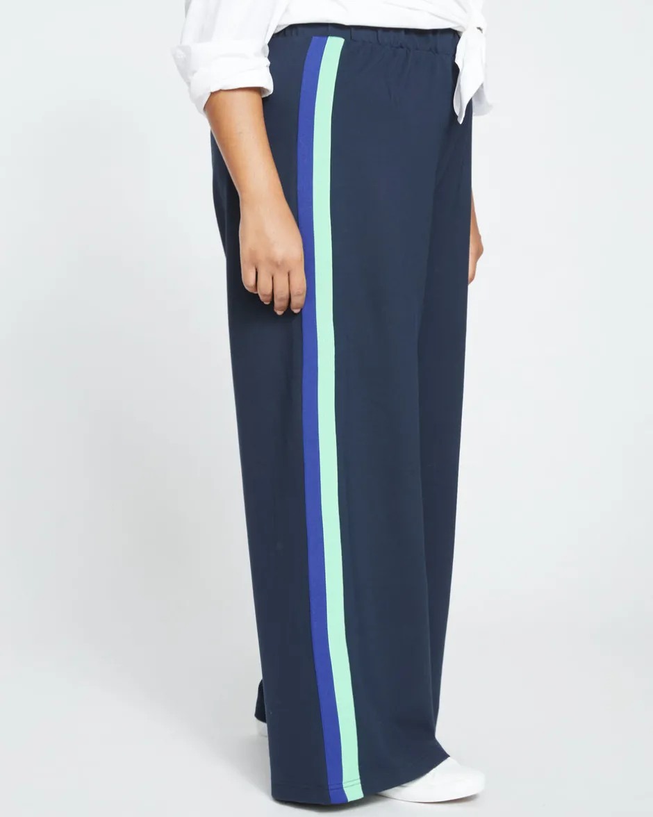 Universal Standard Stephanie Wide Leg Stripe Ponte Pants 30 Inch