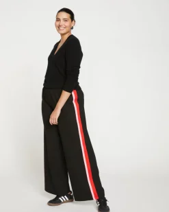 Universal Standard Stephanie Wide Leg Stripe Ponte Pants 30 Inch