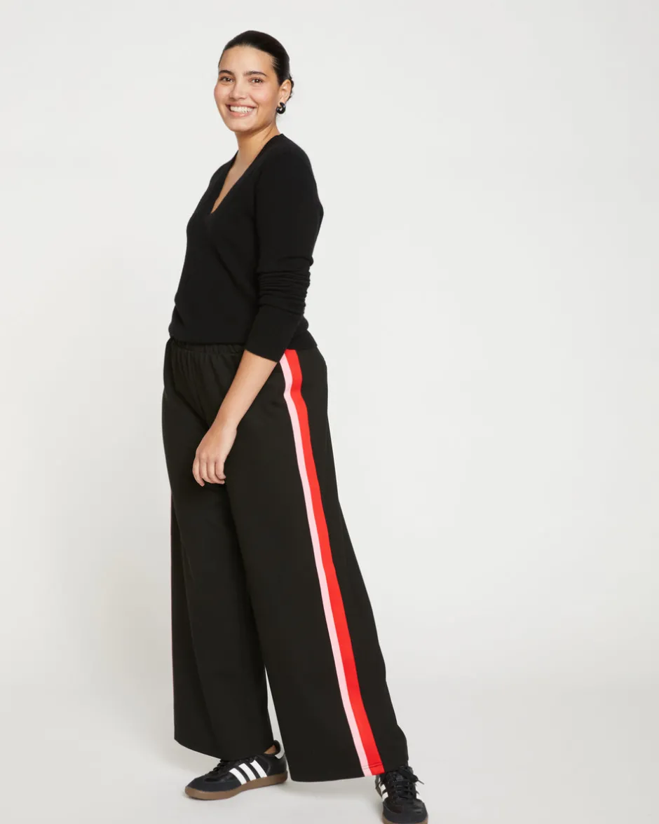 Universal Standard Stephanie Wide Leg Stripe Ponte Pants 30 Inch