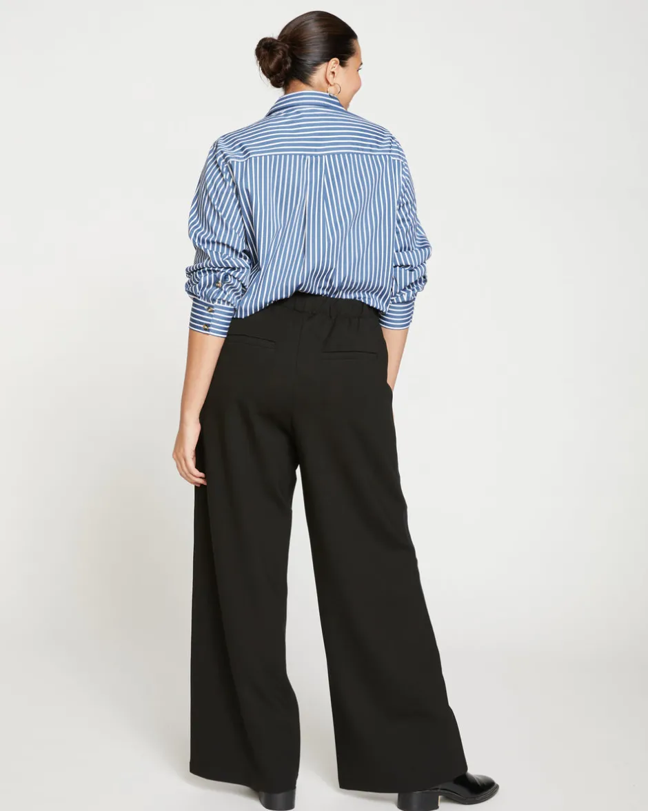 Universal Standard Stephanie Wide Leg Stripe Ponte Pants 33 Inch