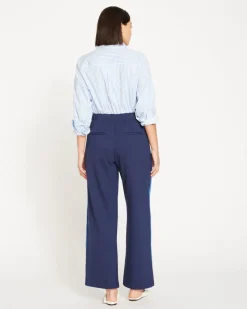 Universal Standard Stephanie Wide Leg Stripe Ponte Pants 30 Inch
