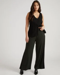 Universal Standard Stephanie Wide Leg Stripe Ponte Pants 30 Inch