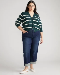Universal Standard Stevie High Rise Cuffed Straight Leg Jeans