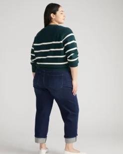 Universal Standard Stevie High Rise Cuffed Straight Leg Jeans