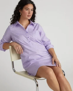 Universal Standard Stretch Poplin Rubicon Shirtdress
