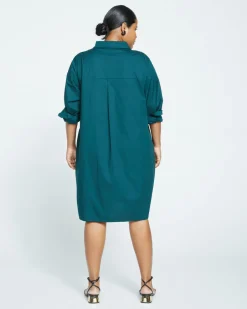 Universal Standard Stretch Poplin Rubicon Shirtdress