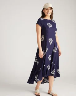 Universal Standard Sunset Linen Flounce Dress
