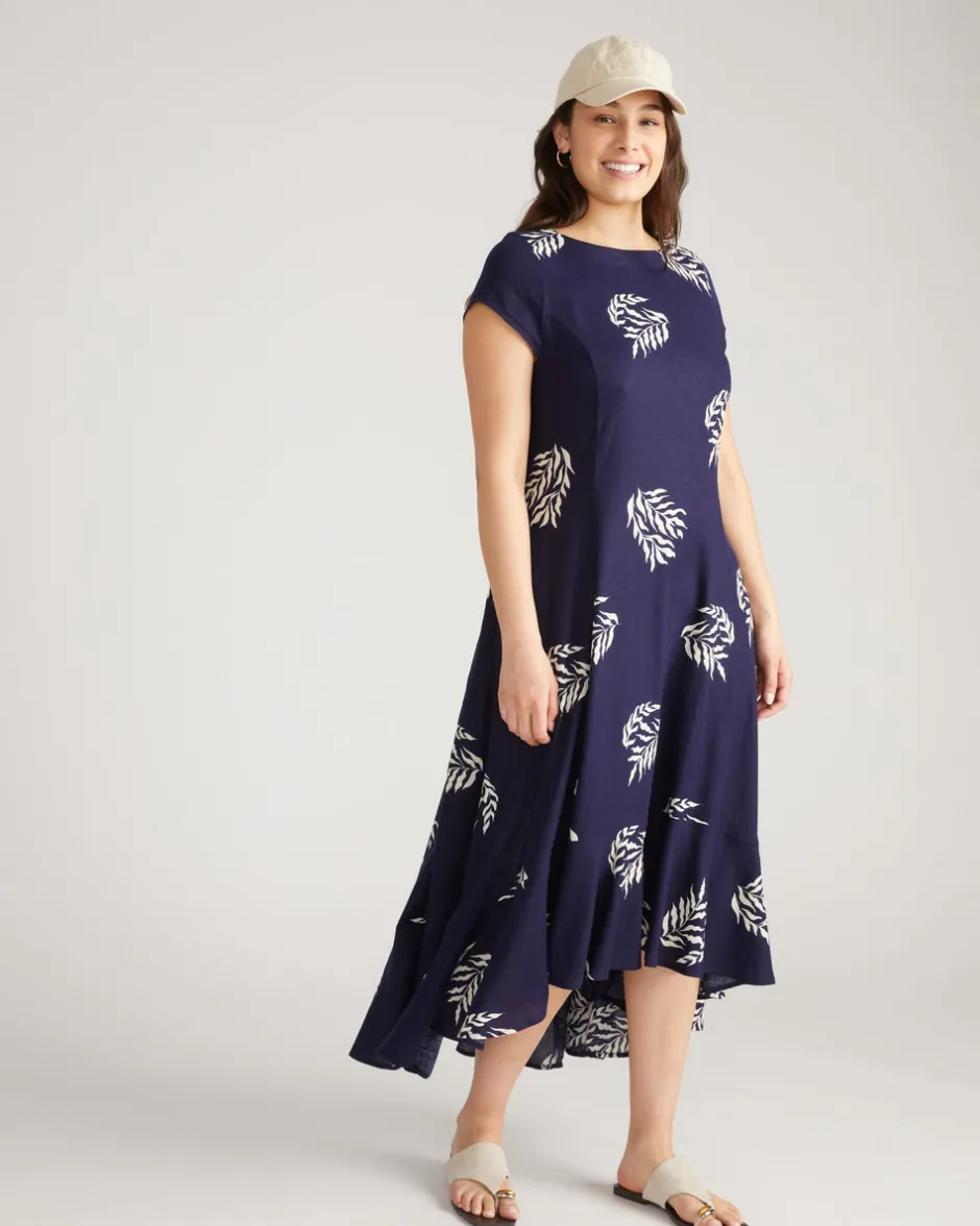 Universal Standard Sunset Linen Flounce Dress