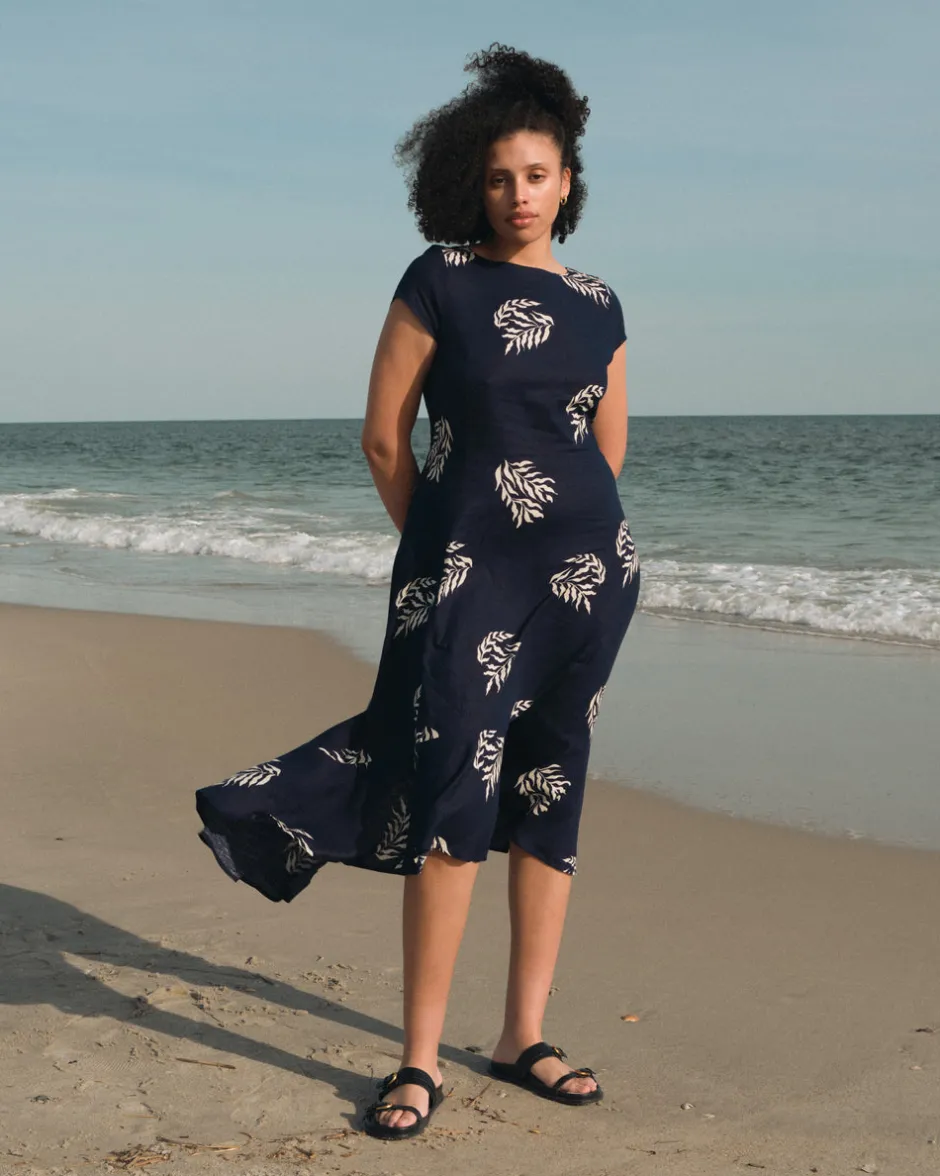 Universal Standard Sunset Linen Flounce Dress
