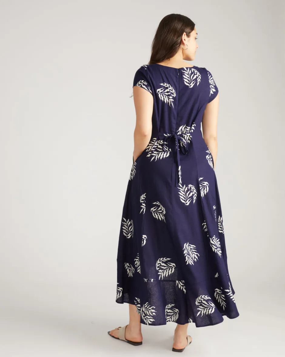 Universal Standard Sunset Linen Flounce Dress