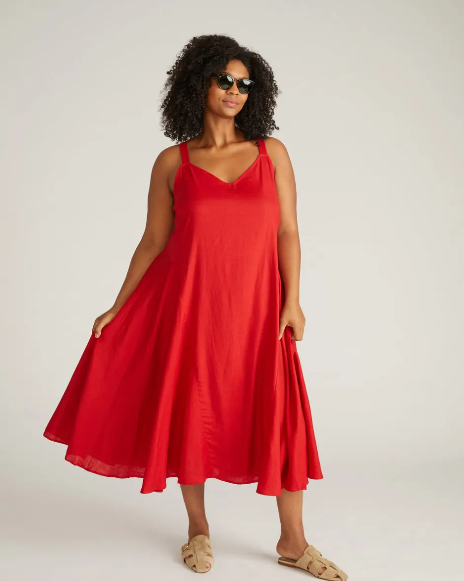 Universal Standard Sunshower Flowy Linen Dress