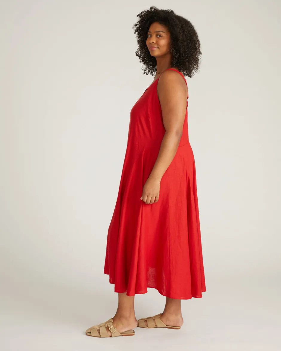 Universal Standard Sunshower Flowy Linen Dress