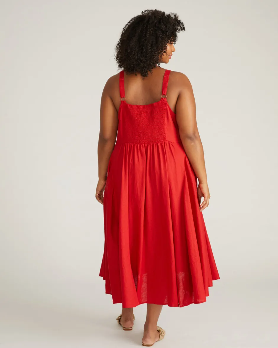 Universal Standard Sunshower Flowy Linen Dress