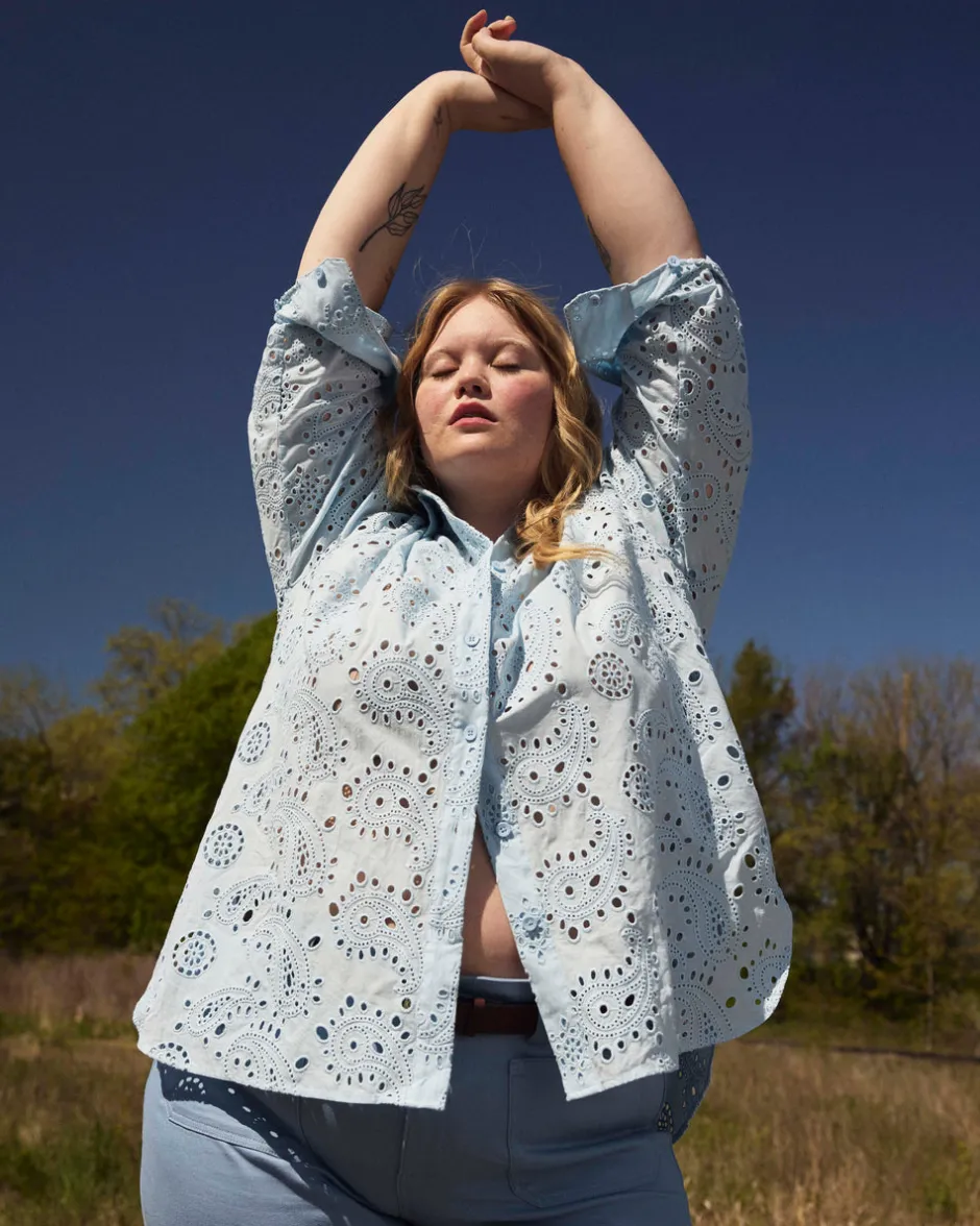 Universal Standard The Artist Cotton Eyelet Shirt
