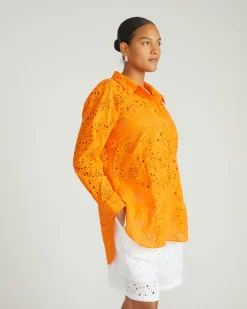 Universal Standard The Artist Cotton Eyelet Shirt