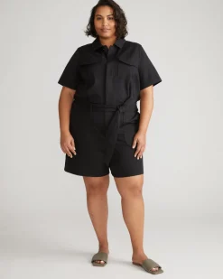 Universal Standard Valley Stretch Cotton Twill Romper