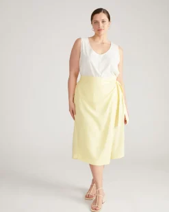 Universal Standard Villa Linen Wrap Culottes