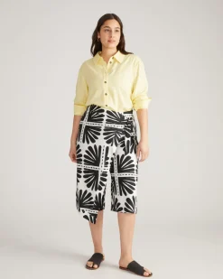 Universal Standard Villa Linen Wrap Culottes